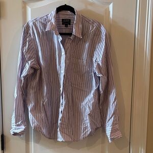 J. Crew Women's Garçon Button-Down Shirt - Lilac  and Black Stripes